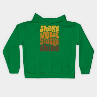 Shake Your Groove Thing Retro Word Art Kids Hoodie